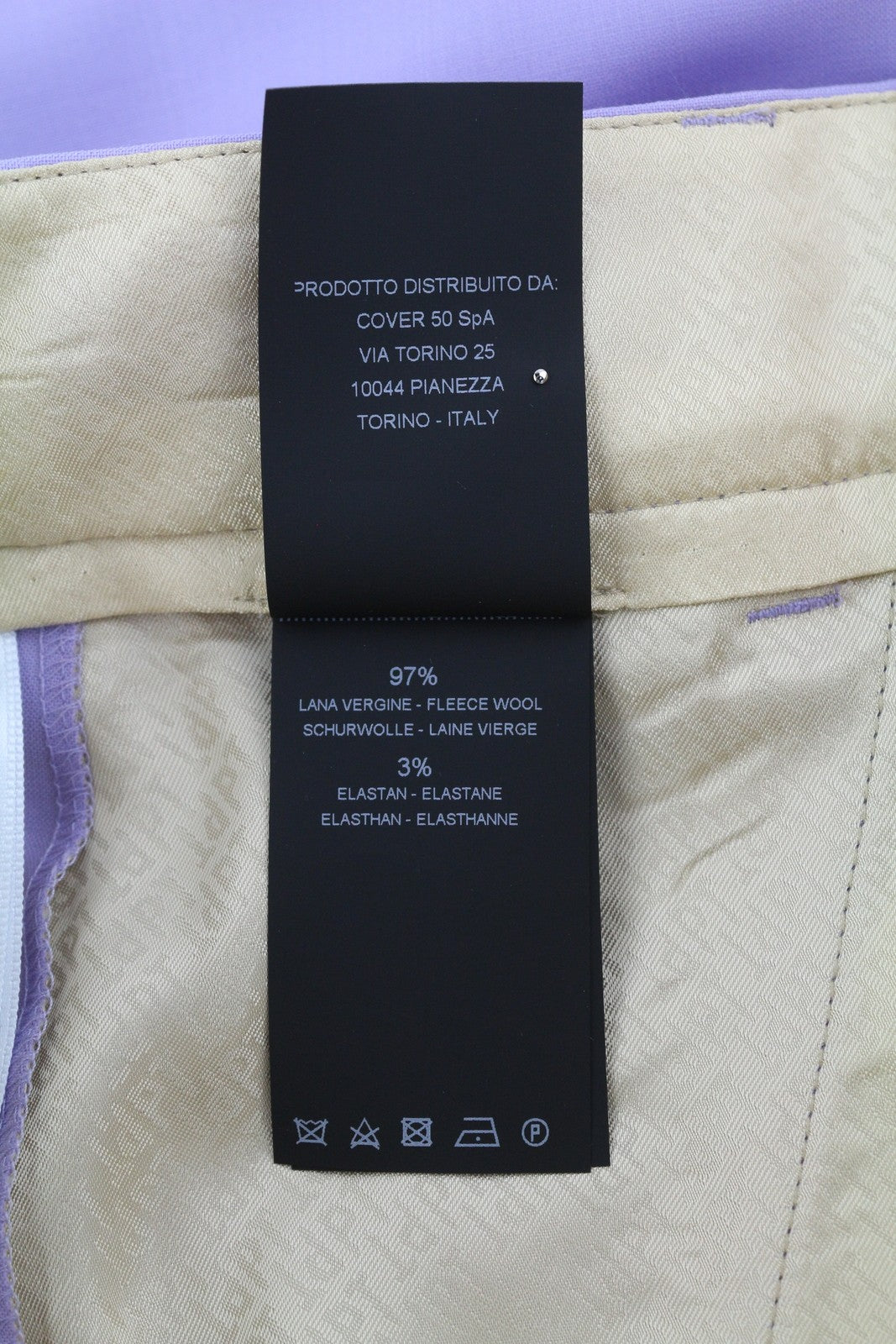 PT TORINO Isabel Women Trousers 40 W26 Purple Violet Fleece Wool Blend RRP€350