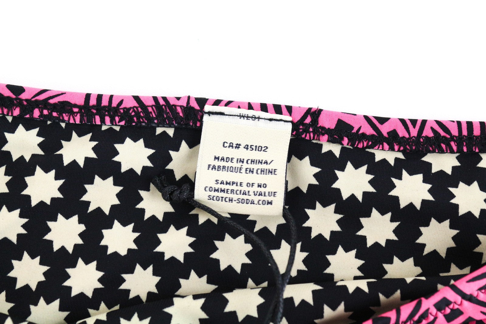 MAISON SCOTCH Bikini Bottom ~XS Pink Pattern Print Swimwear Pool