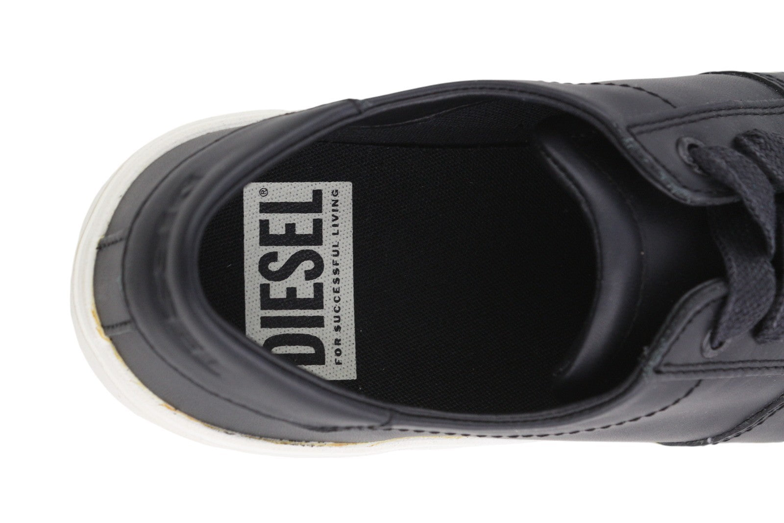 DIESEL S-Mydori Lc W Women Sneakers EU39 Black Leather Laced Low Top RRP€200