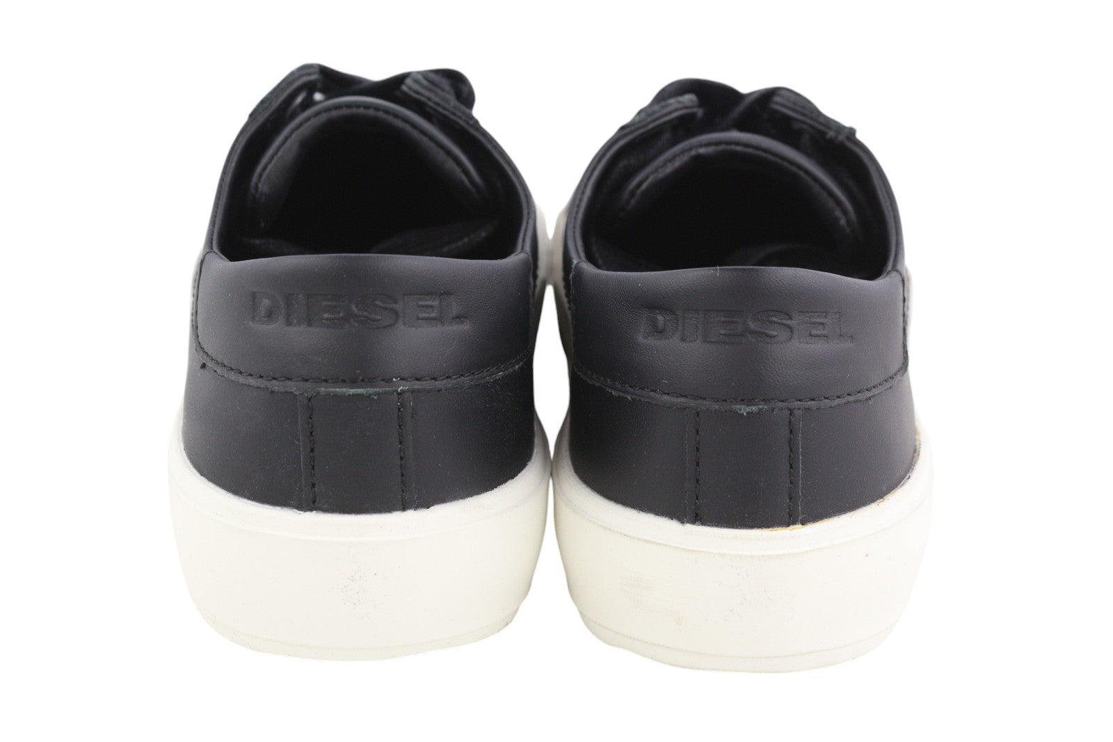 DIESEL S-Mydori Lc W Women Sneakers EU39 Black Leather Laced Low Top RRP€200