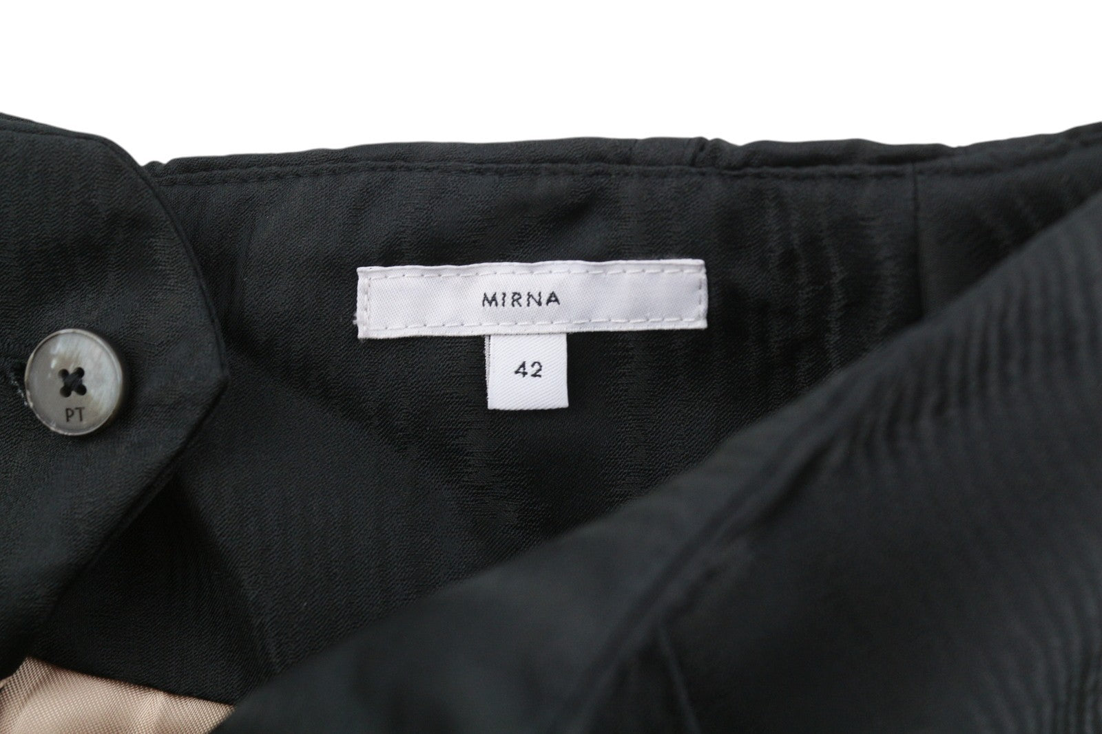 PT TORINO Mirna Women Trousers 42 W30 Black Regular Fit Patterned Zip Pockets