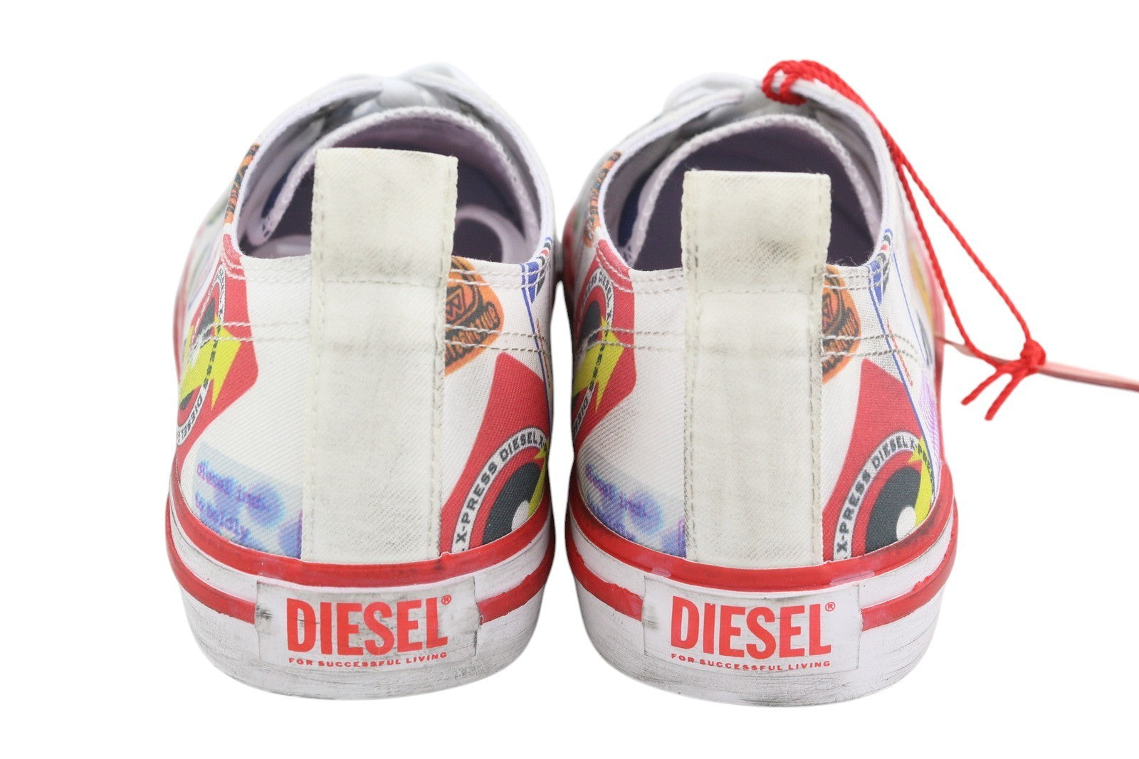 DIESEL S-Athos Low Men Sneakers EU42 Patterned Low Top Laced Almond Toe RRP€160