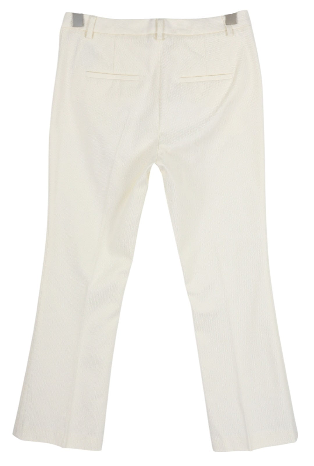 PT TORINO Jaine Women Trousers 42 W30 Off White Bootcut Fit Ankle Crop RRP€249