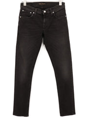 NUDIE JEANS Long John Mens Jeans W28/L32 Slim  Stretchy Black 5-Pocket