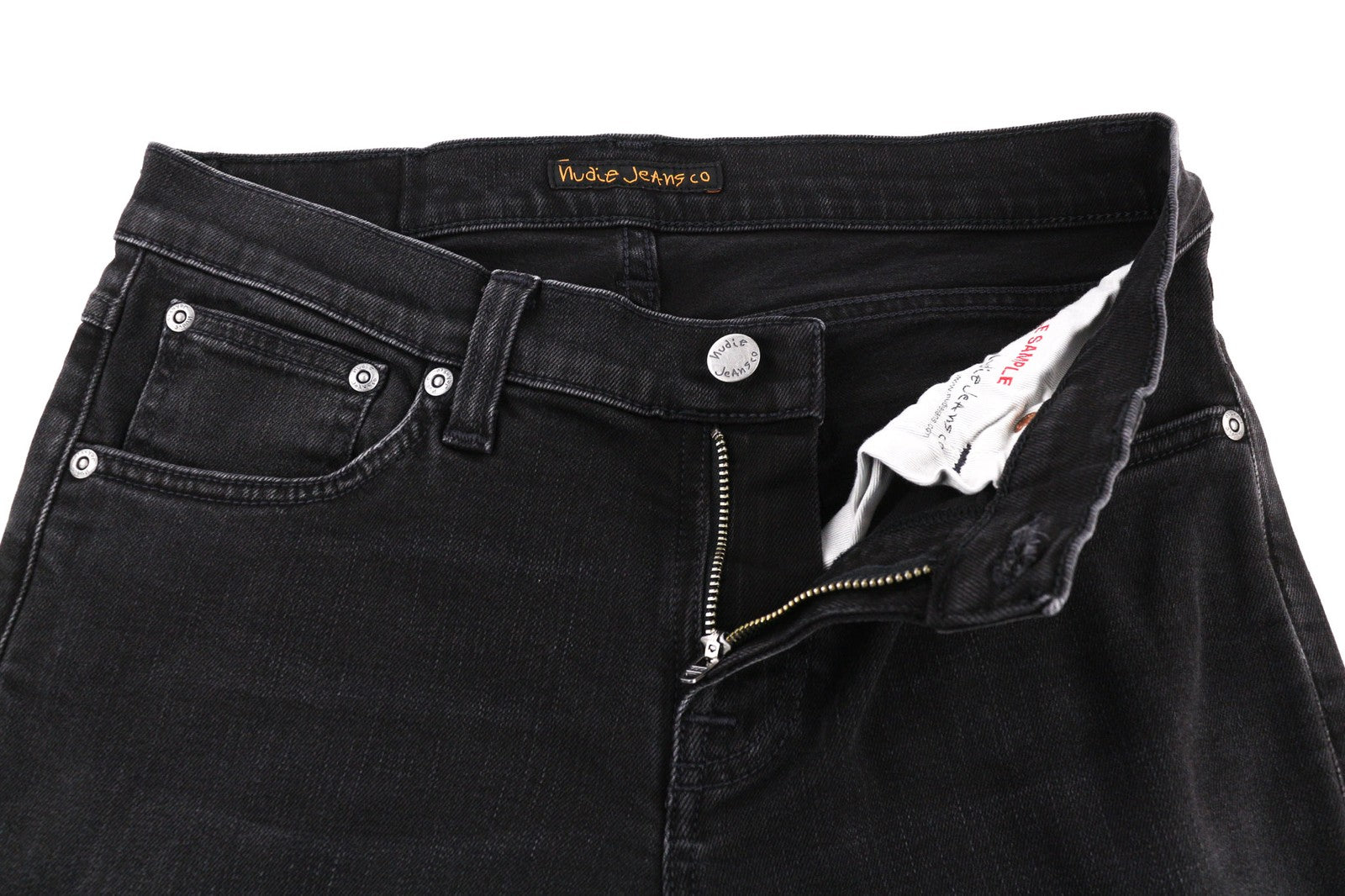 NUDIE JEANS Long John Mens Jeans W28/L32 Slim  Stretchy Black 5-Pocket