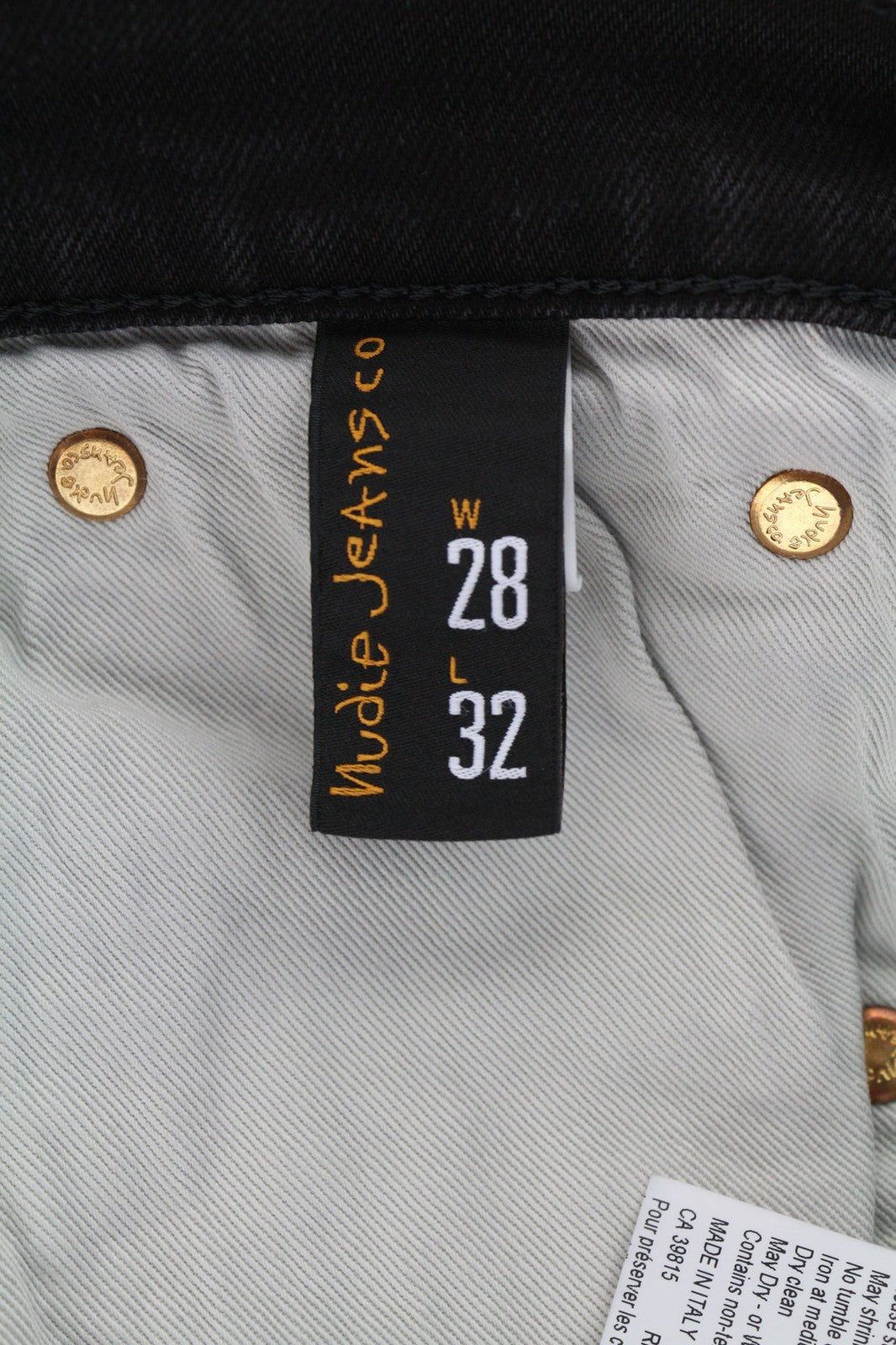 NUDIE JEANS Long John Mens Jeans W28/L32 Slim  Stretchy Black 5-Pocket