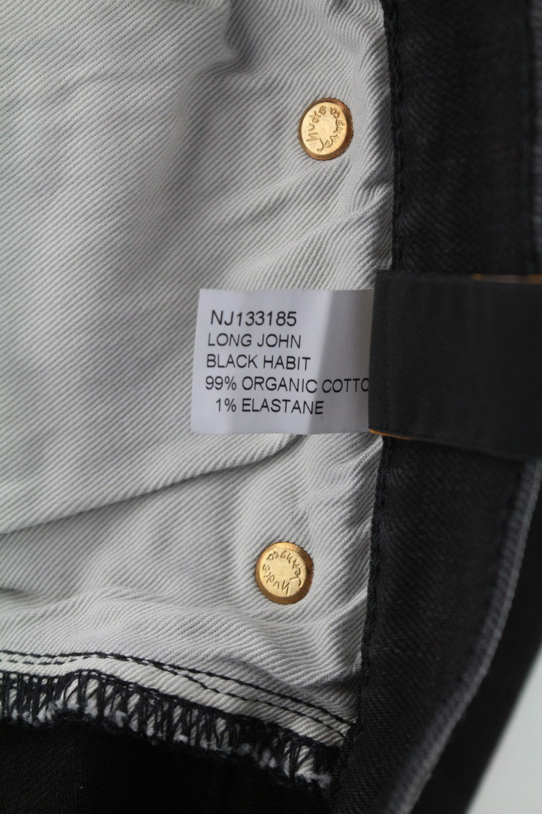 NUDIE JEANS Long John Mens Jeans W28/L32 Slim  Stretchy Black 5-Pocket