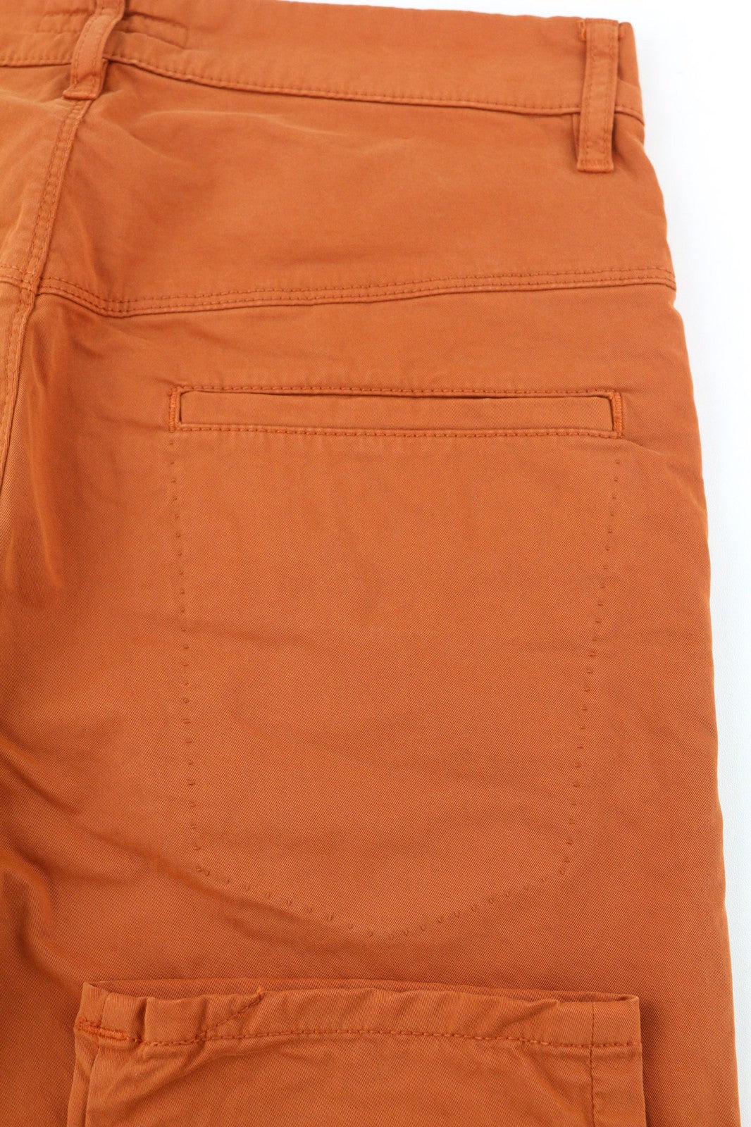 NUDIE JEANS Khaki Mens Trousers W29/L32 Slim  Stretchy Warm Orange Casual