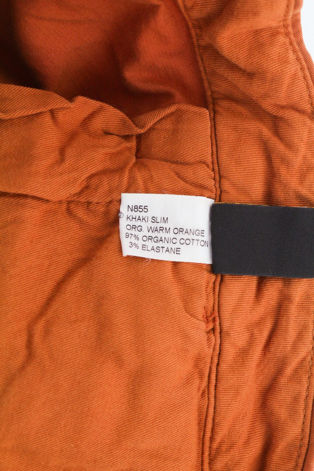 NUDIE JEANS Khaki Mens Trousers W29/L32 Slim  Stretchy Warm Orange Casual