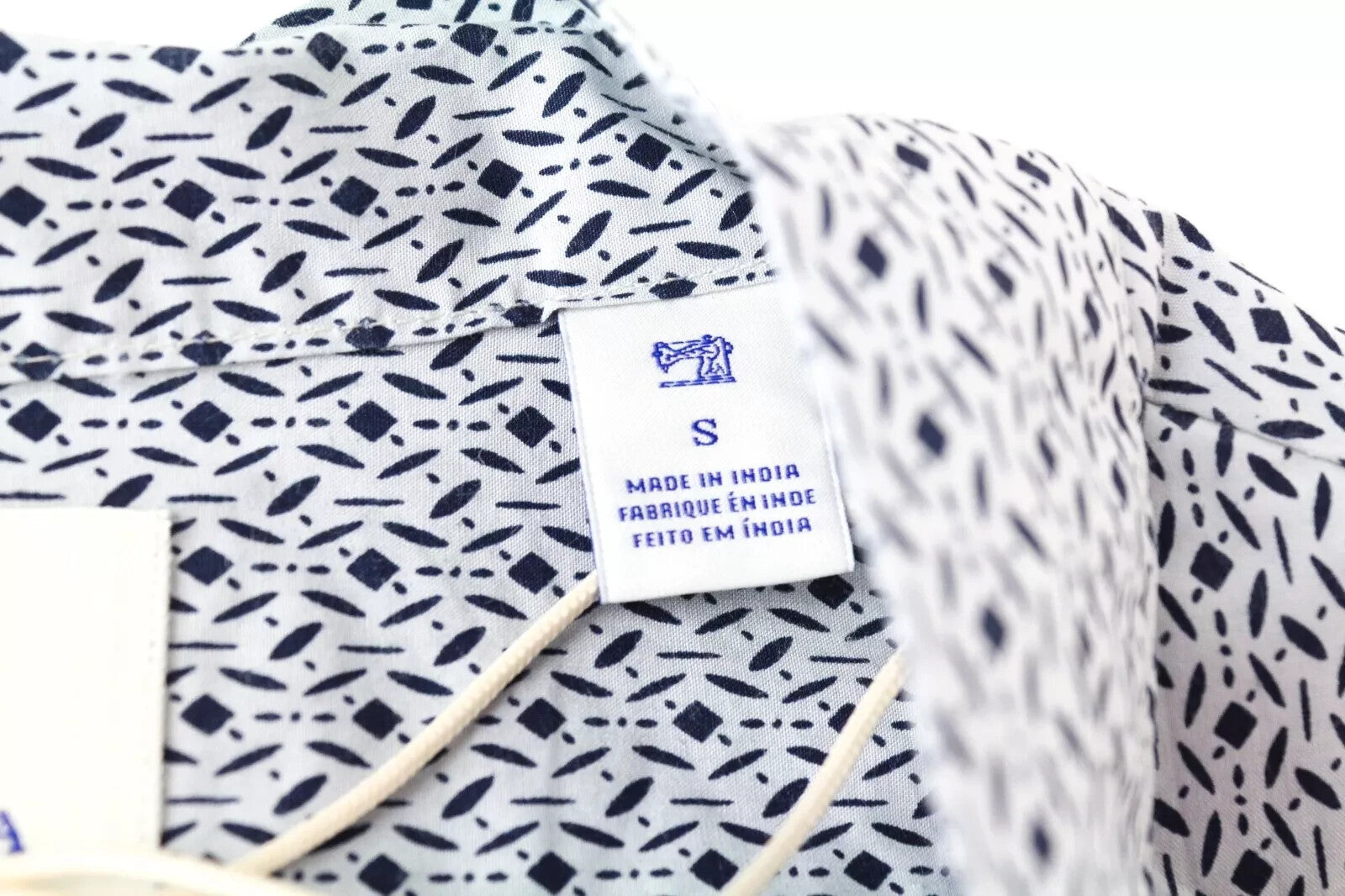 SCOTCH & SODA Ams Couture S Men Shirt White Cotton Long Sleeve Patterned