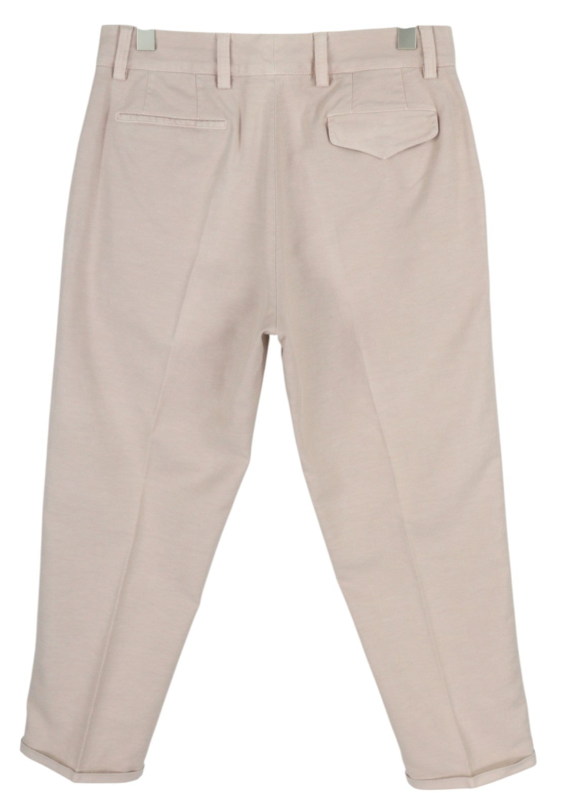 PT TORINO Gio Women Trousers 48 W34 Chino Slim Turn-Up Linen Blend Pink RRP€240