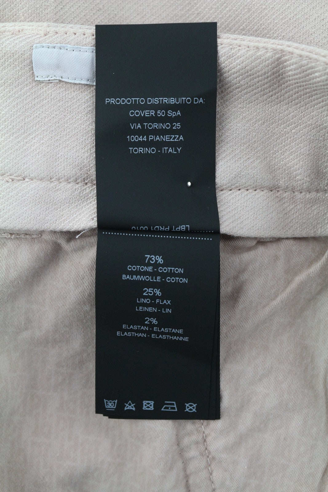 PT TORINO Gio Women Trousers 48 W34 Chino Slim Turn-Up Linen Blend Pink RRP€240