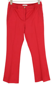 PT TORINO Jaine Women Trousers 42 W30 Red Bootcut Fit Ankle Length Zip RRP€249