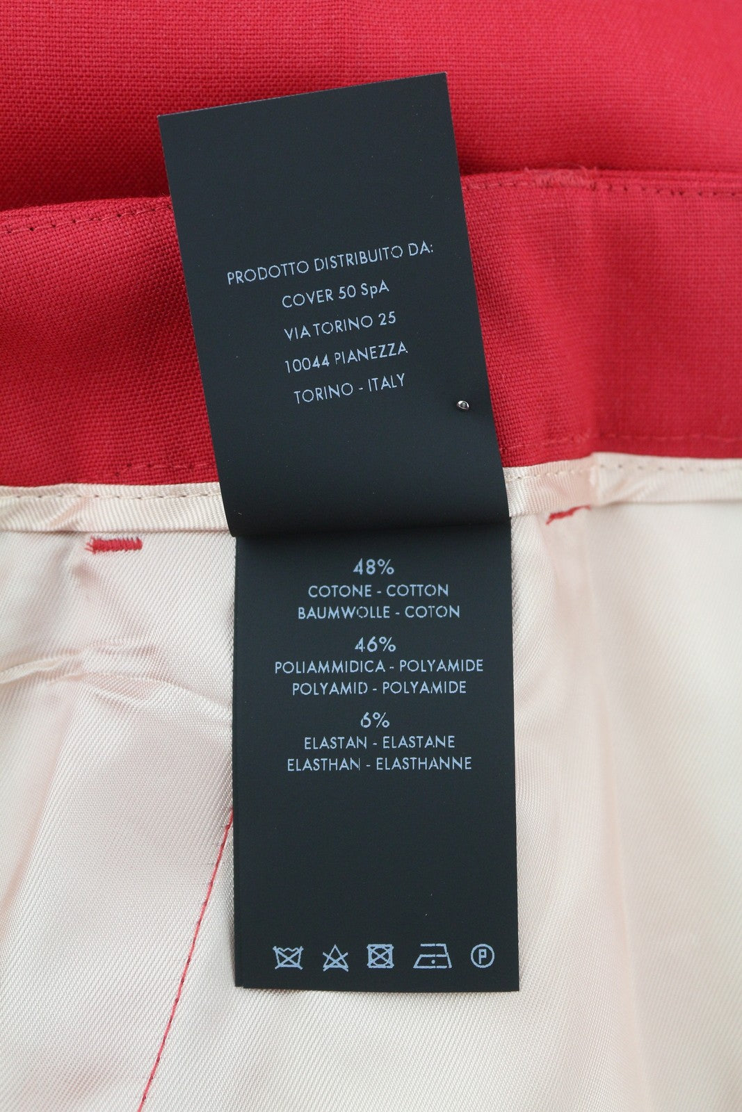 PT TORINO Jaine Women Trousers 42 W30 Red Bootcut Fit Ankle Length Zip RRP€249