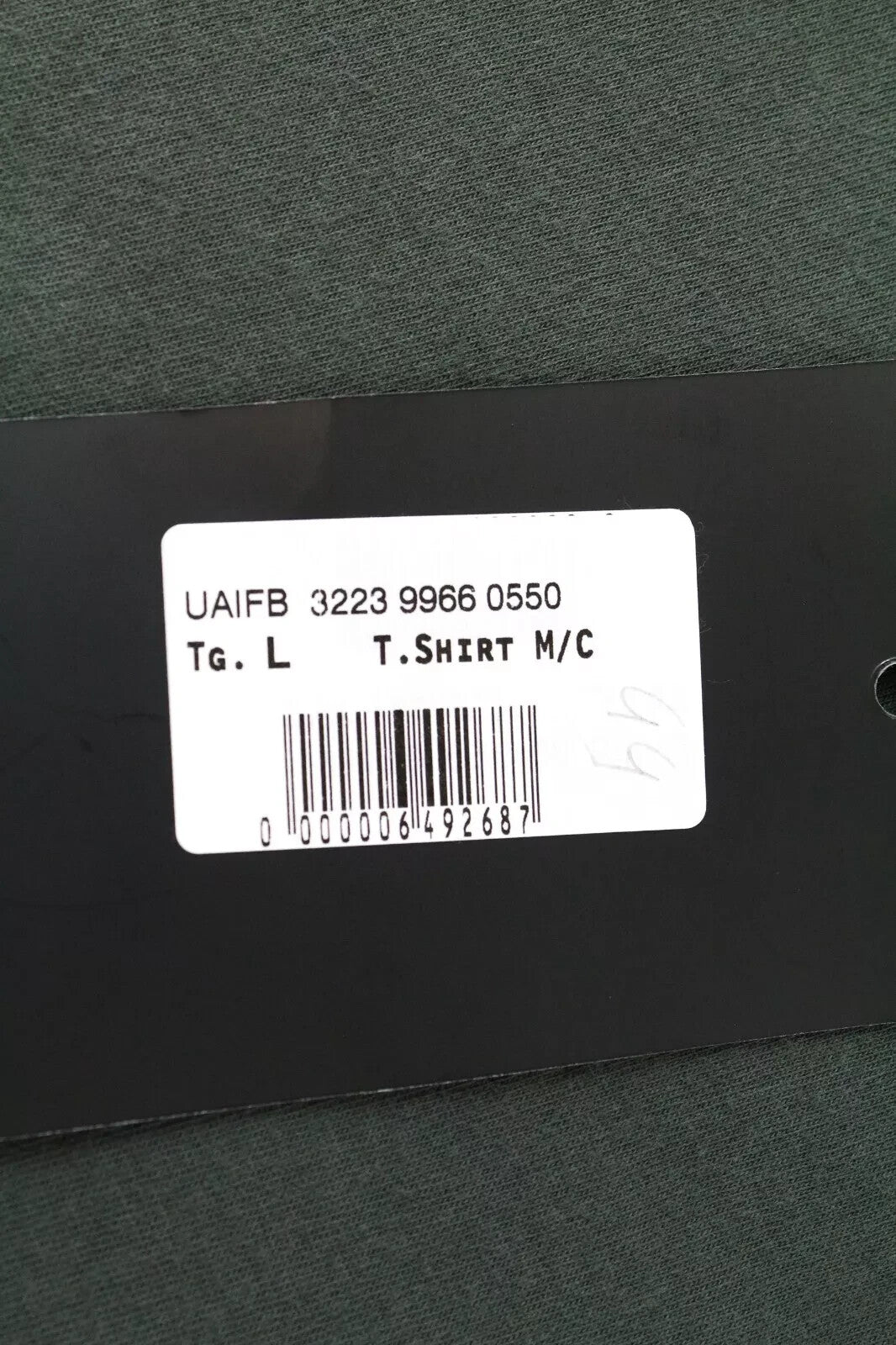 RICHMOND Men Tee L Green Cotton T-Shirt Short Sleeve Casual