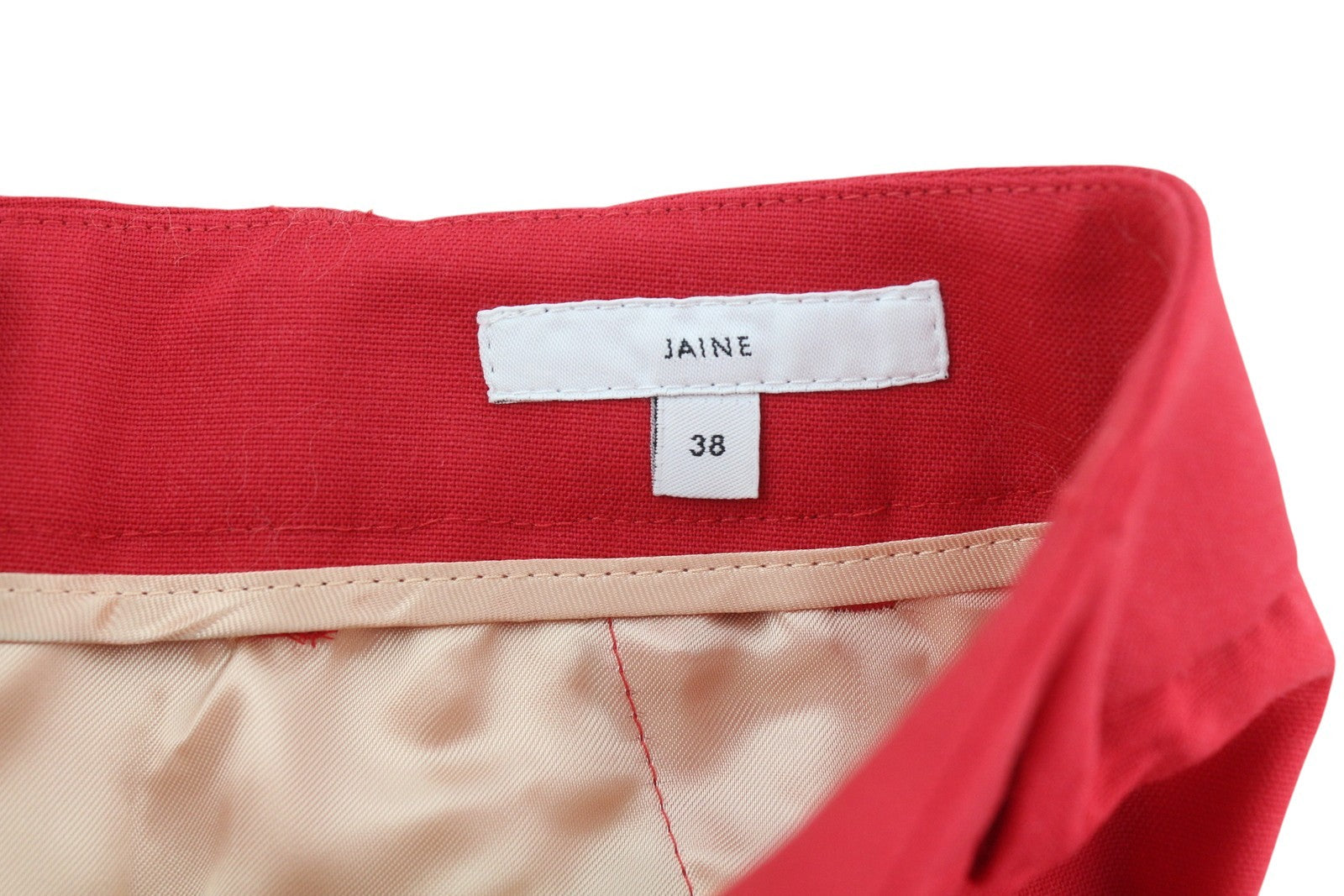 PT TORINO Jaine Women Trousers 38 W25 Red Bootcut Fit Ankle Length Zip RRP€249