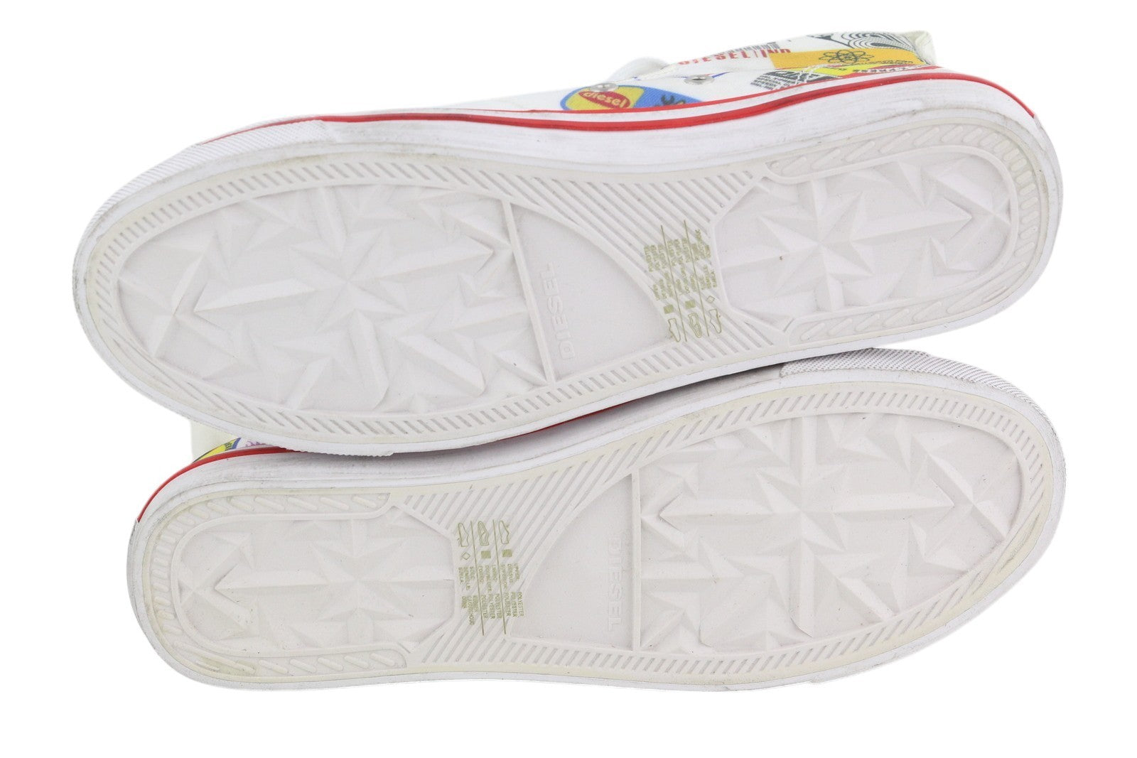 DIESEL S-Athos Mid Men Sneakers EU45 Patterned High Top Laced Almond Toe RRP€160