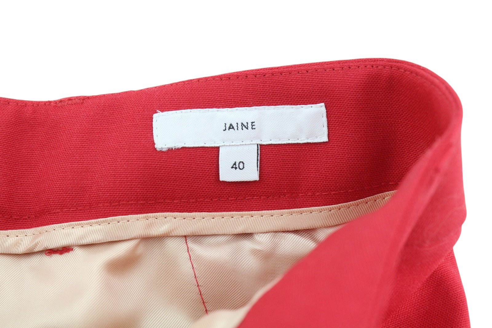 PT TORINO Jaine Women Trousers 40 W27 Red Bootcut Fit Ankle Length Zip RRP€249