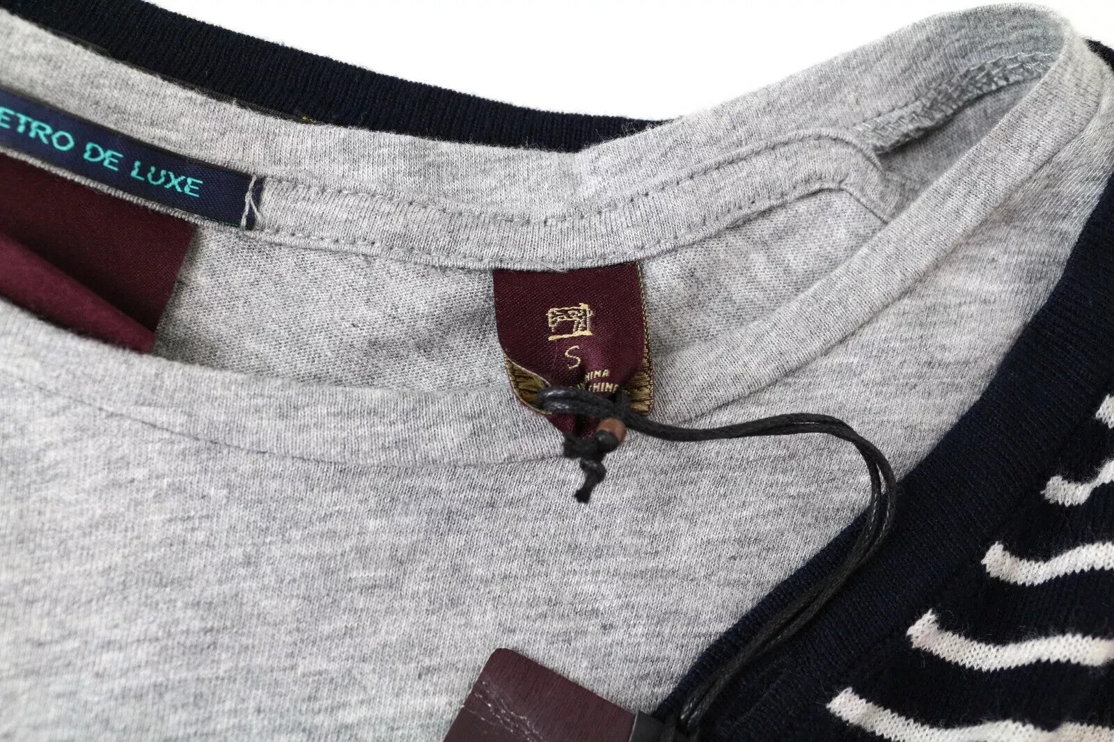 SCOTCH & SODA Ams Couture S Navy Men Sweatshirt Cotton Striped Layered