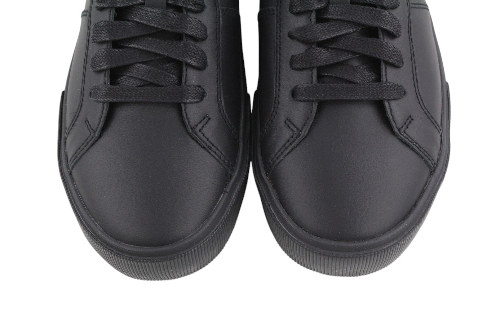 DIESEL S-Mydori Lc Men Sneakers EU45 Black Leather Laced Low Top Logo RRP€200