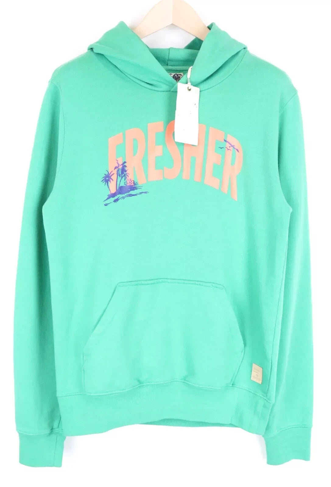 SCOTCH & SODA M Green Men Hoodie Pullover Sweatshirt Cotton Ams Couture