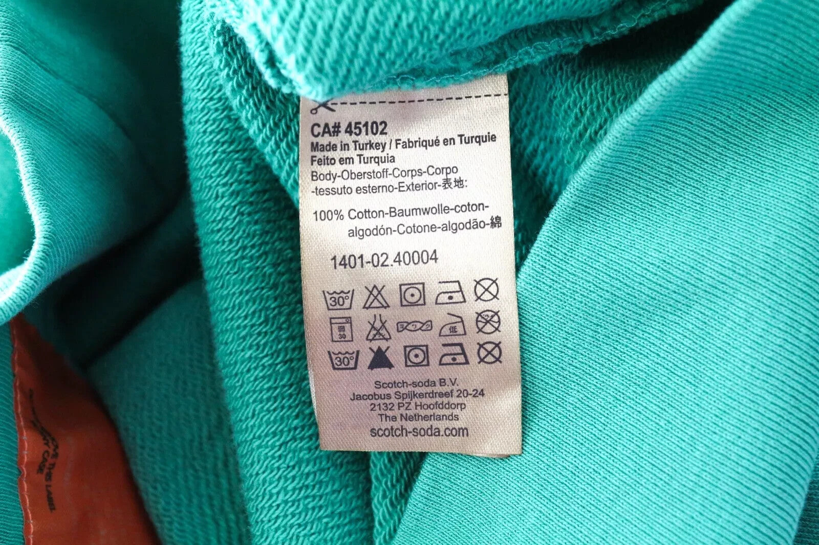 SCOTCH & SODA M Green Men Hoodie Pullover Sweatshirt Cotton Ams Couture