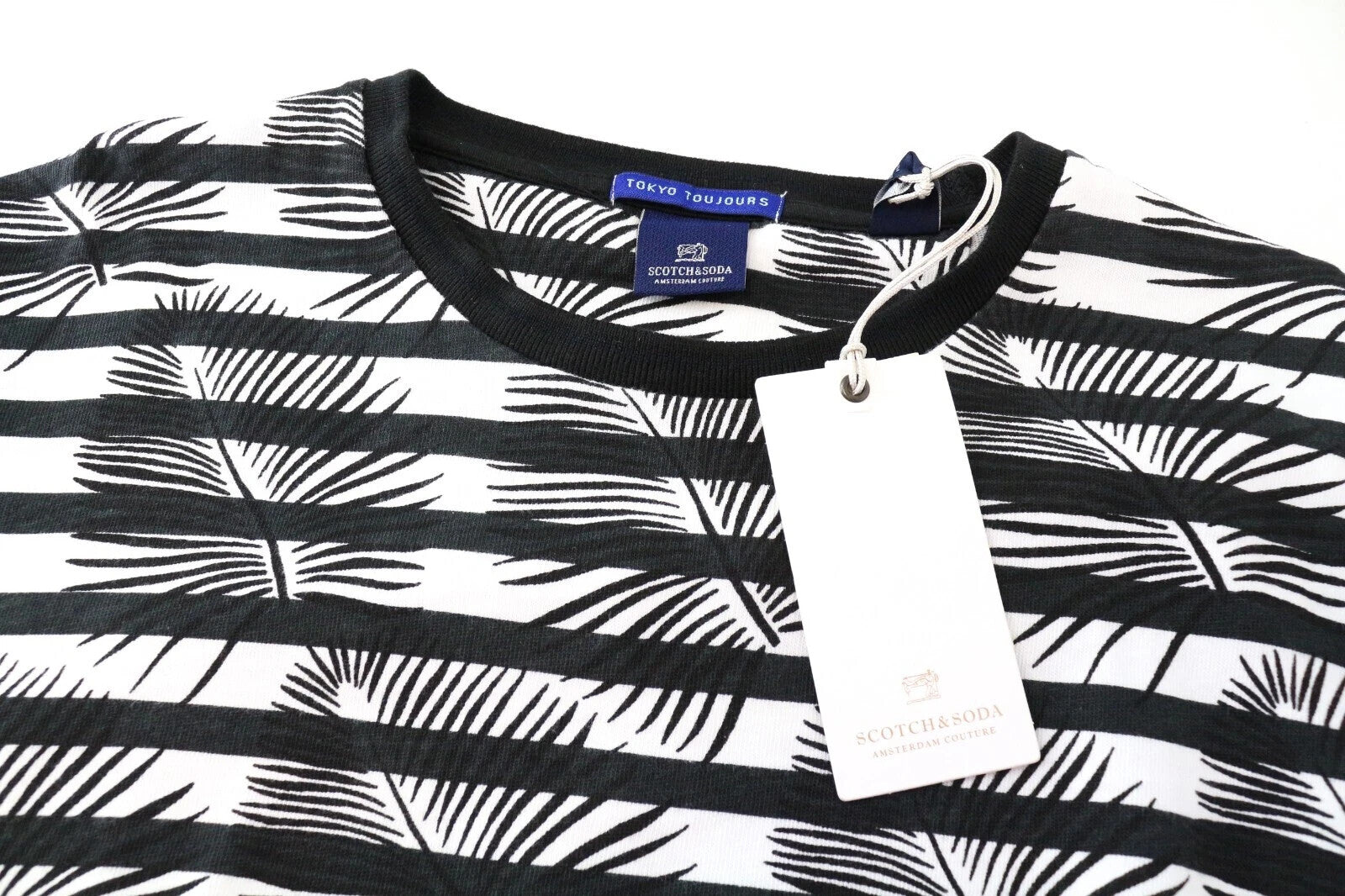 SCOTCH & SODA S Men Sweatshirt Black Patterned Cotton Long Sleeve