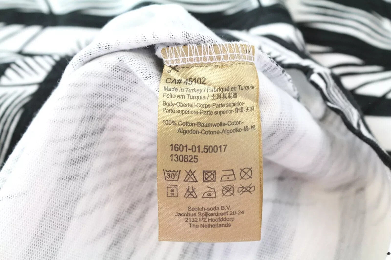 SCOTCH & SODA S Men Sweatshirt Black Patterned Cotton Long Sleeve