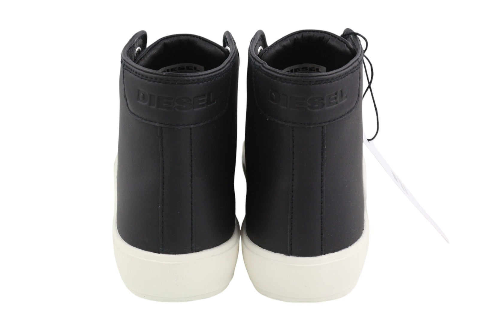 DIESEL S-Mydori Mc W moteriški sportbačiai, juodos odos, su raišteliais, migdolų nosimi, RRP220