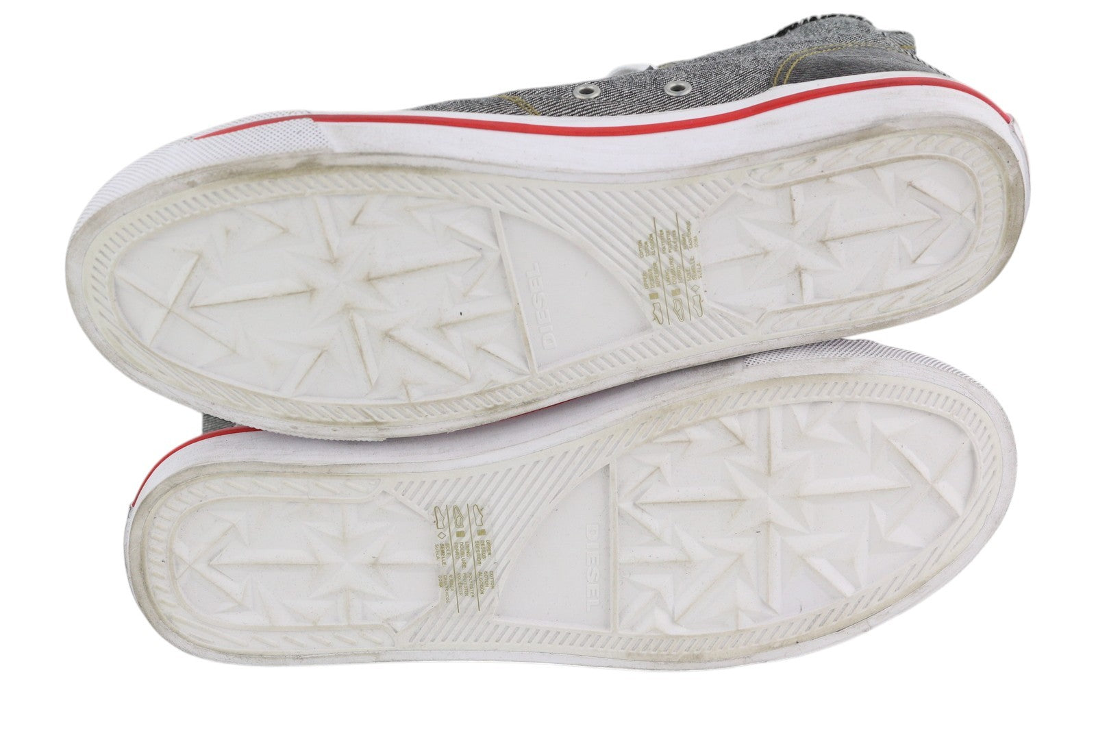 DIESEL S-Athos Mid Men Sneakers EU42 Dark Denim Look Laced Almond Toe RRP€160