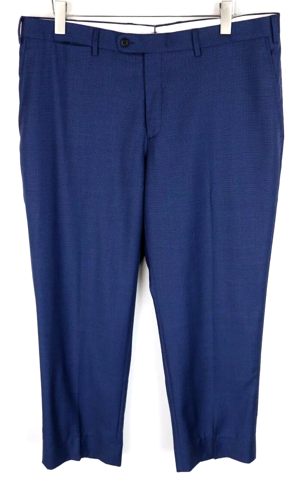 SUITSUPPLY Sienna Men Pants UK46S Blue Wool Lined Front Pleated Smart