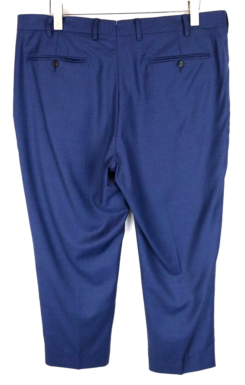 SUITSUPPLY Sienna Men Pants UK46S Blue Wool Lined Front Pleated Smart