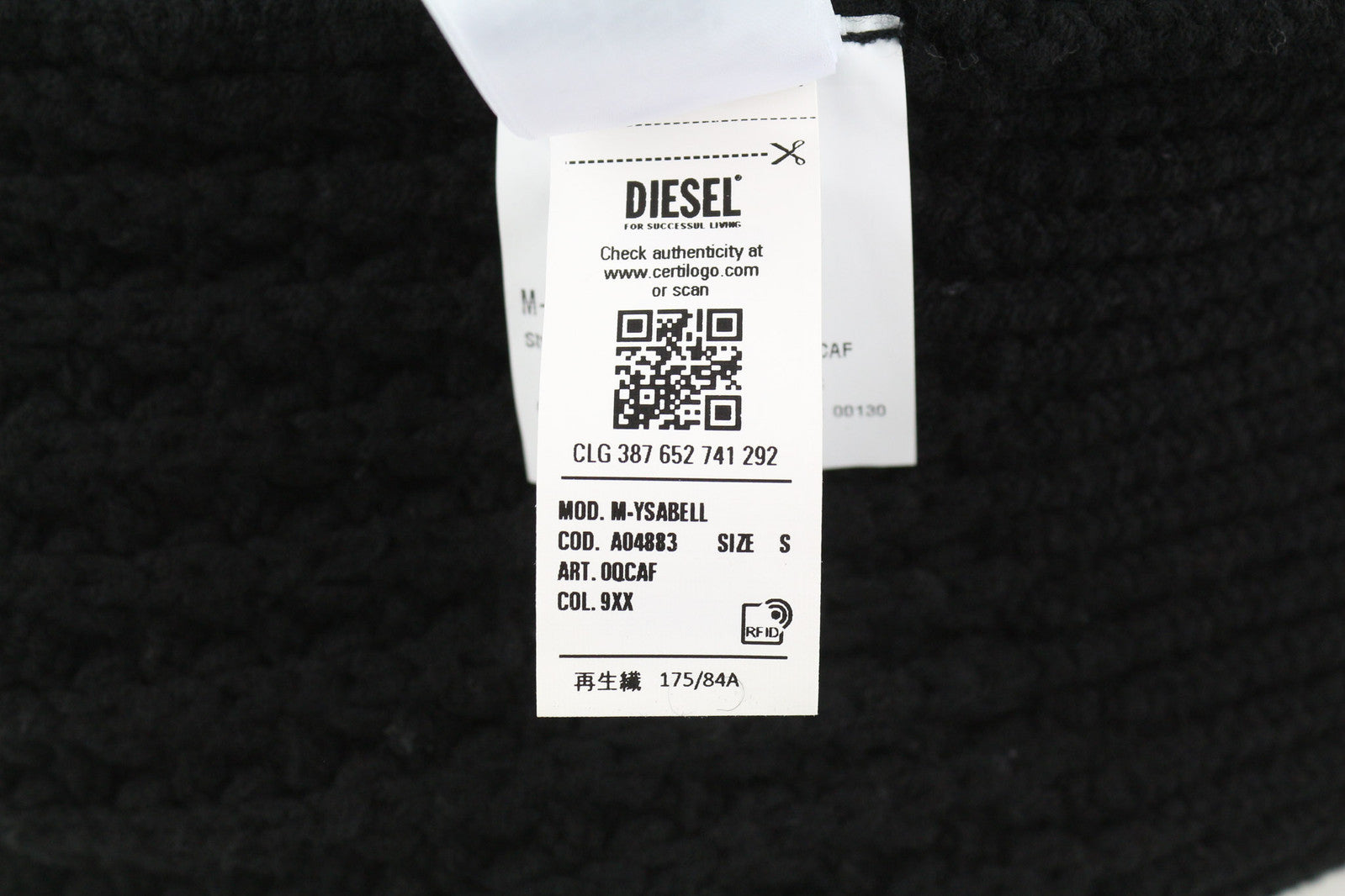 DIESEL M-Ysabell Women Jumper S Pullover Wool Cable Knit Crew Neck Black RRP€275