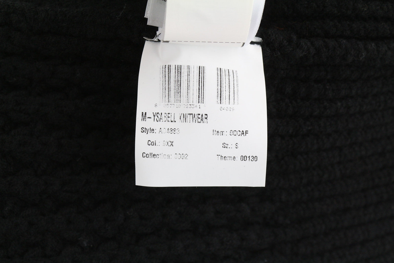 DIESEL M-Ysabell Women Jumper S Pullover Wool Cable Knit Crew Neck Black RRP€275