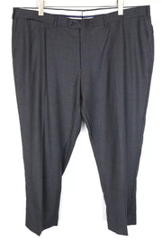 SUITSUPPLY Brescia Men Trousers UK46S Dark Grey Wool Classic Pleated Front