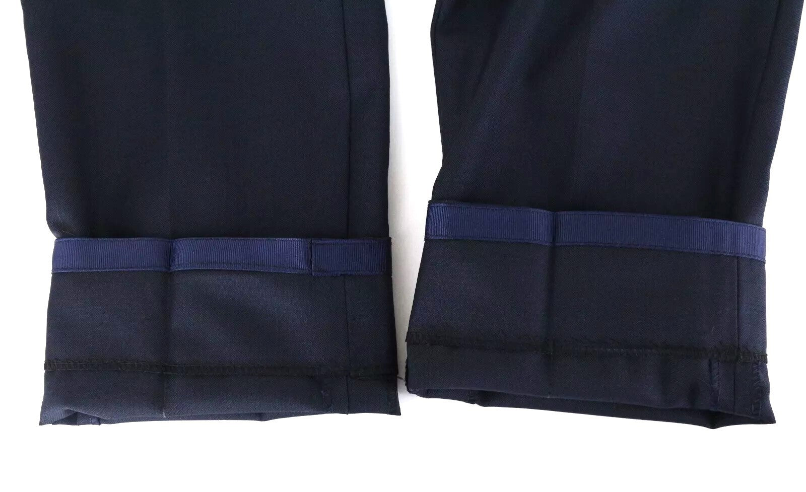 SUITSUPPLY Brescia UK34R Men Trousers Wool Navy Super 110's Pleated Lined