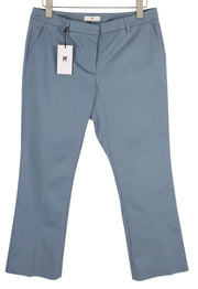 PT TORINO Jaine Women Trousers 46 W33 Blue Bootcut Fit Ankle Length Zip RRP249