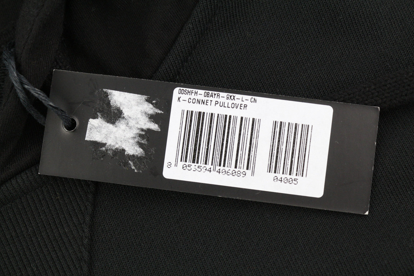 DIESEL K-Connet Men Hoodie L Black Pullover Hooded Sheer Open Knit RRP€195