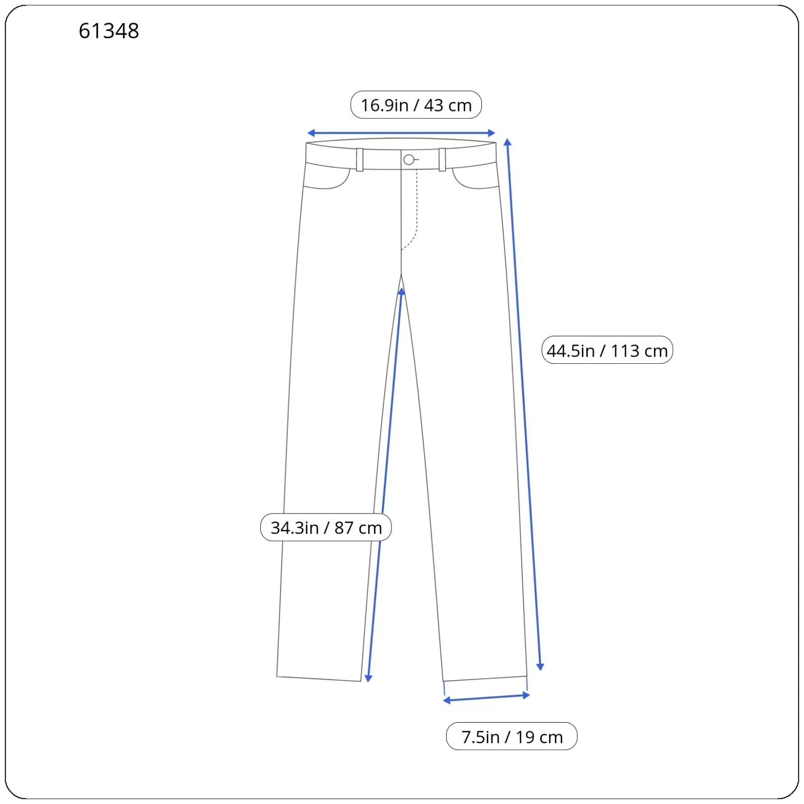 SUITSUPPLY Brescia UK38L Navy Wool Men Trousers Classic Pleated & Lined