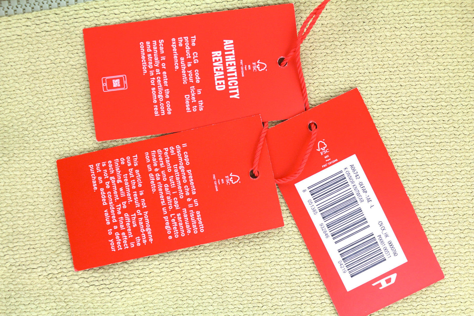 DIESEL K-Onnor Men Jumper L Beige Jacket Hooded Neck Tight Knit RRP€395