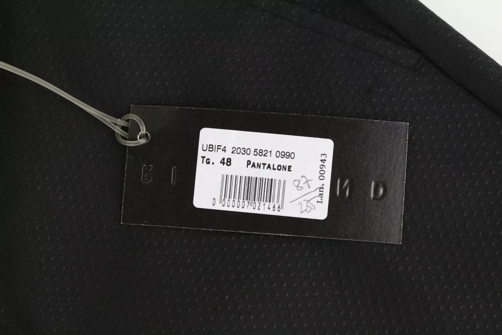 RICHMOND Wool Men Trousers 48 Black Blend Dot Pattern Classic Pleated