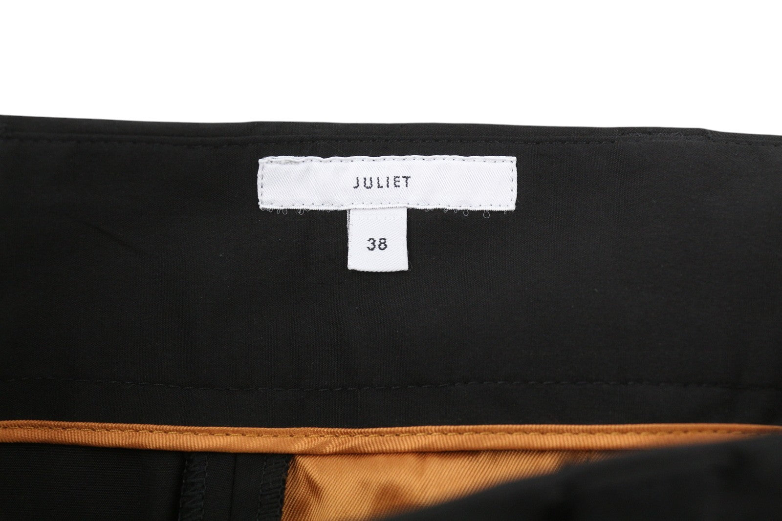 PT TORINO Juliet Women Trousers 38 W25 High Waist Flared Leg Turn-Up Zip Black