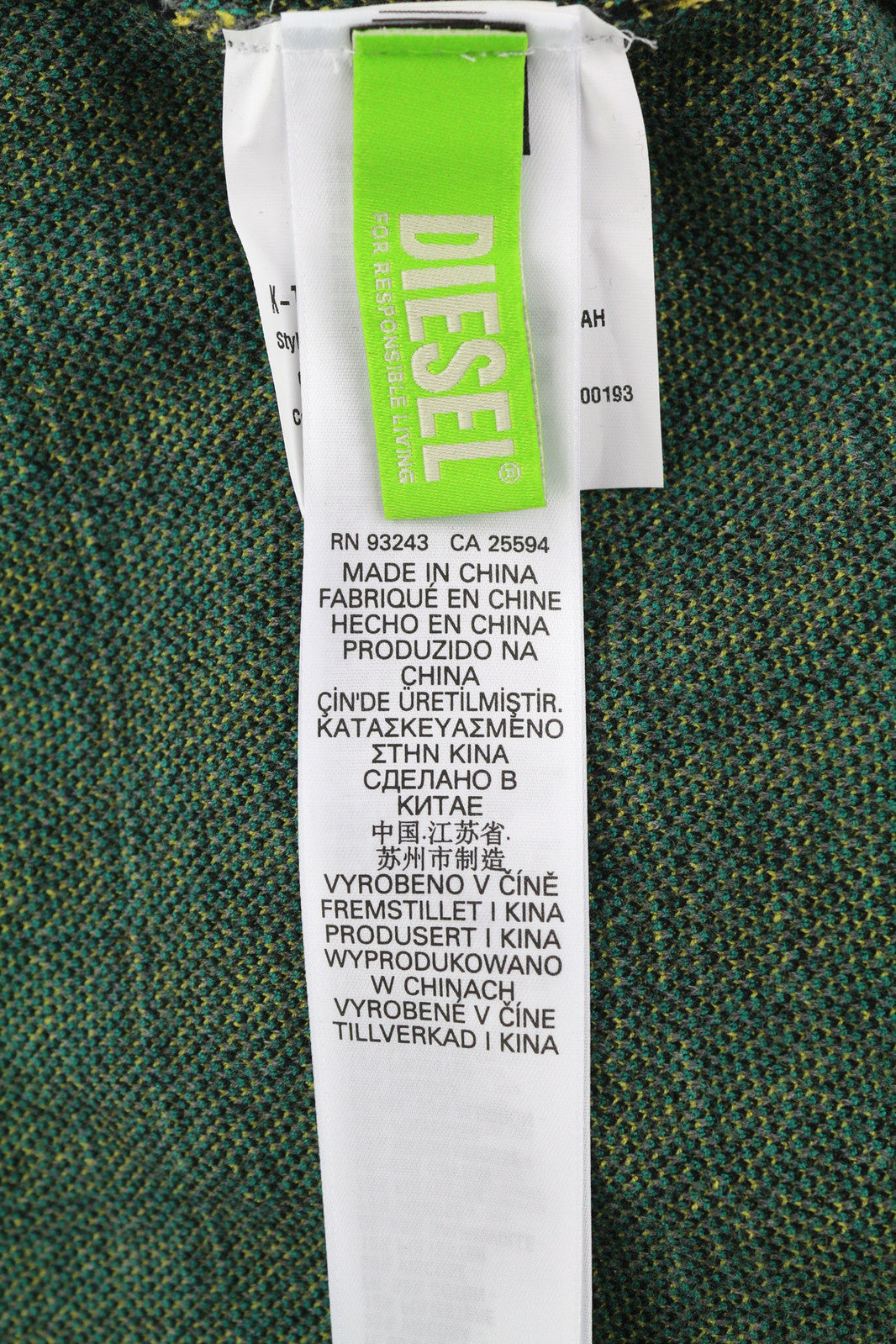 DIESEL K-Toledo Men Jumper L Pullover Crew Neck Knitted Patterned RRP€160