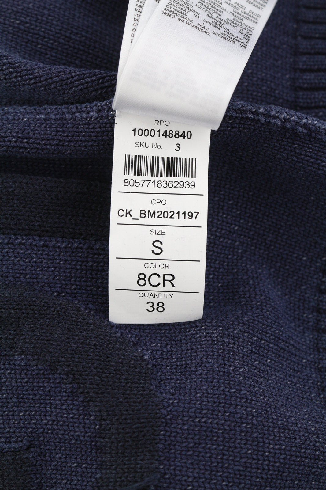 DIESEL K-Northern Men Jumper S Pullover Washed Effect Knitted Blue RRP€275