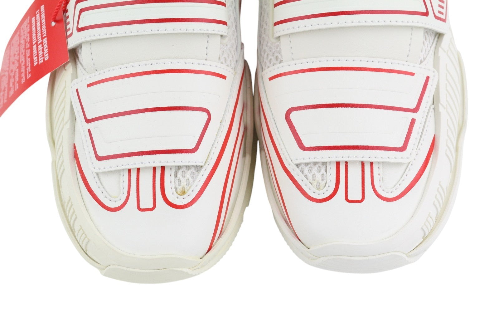 DIESEL S-Pendhio Lc Men Sneakers EU43 White Almond Toe Pull On Low Top RRP€295