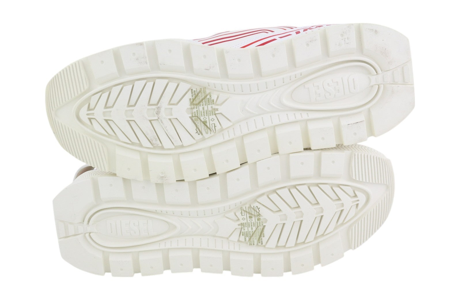 DIESEL S-Pendhio Lc Men Sneakers EU43 White Almond Toe Pull On Low Top RRP€295