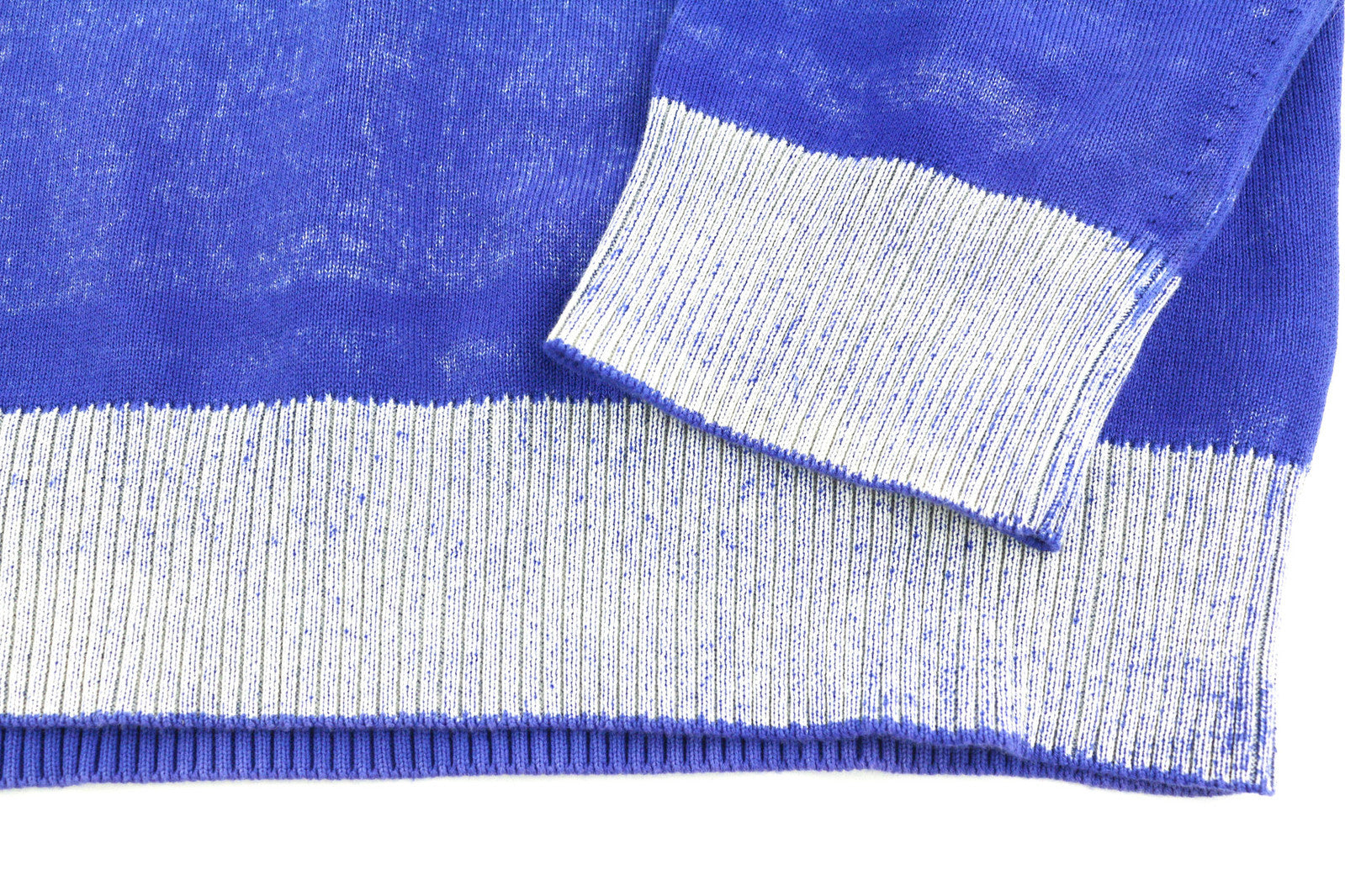 DIESEL K-Larence Men Jumper L Pullover Washed Effect Knitted Blue  RRP€225