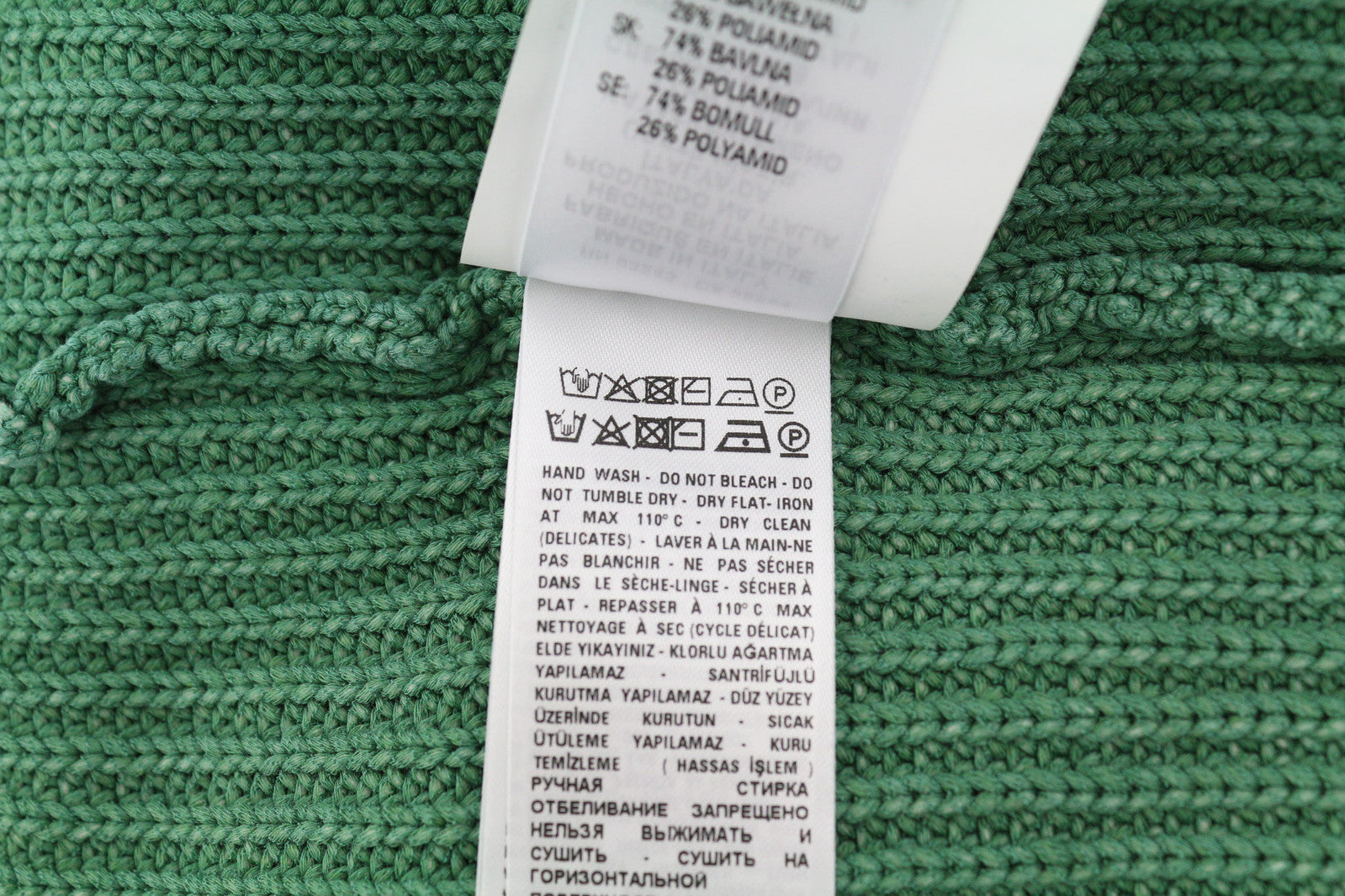 DIESEL K-Kentucky Zip Men Jumper L Washed Effect Crew Neck Knitted Green RRP€250