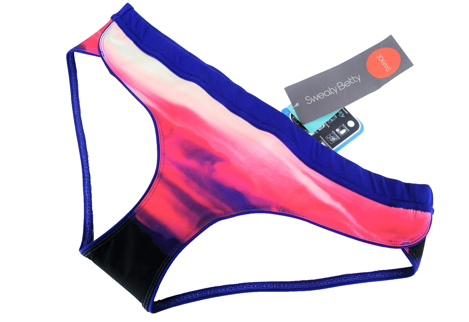 SWEATY BETTY Sunset Sail Women Swimsuit XL Drawcord Low Rise Quick Dry