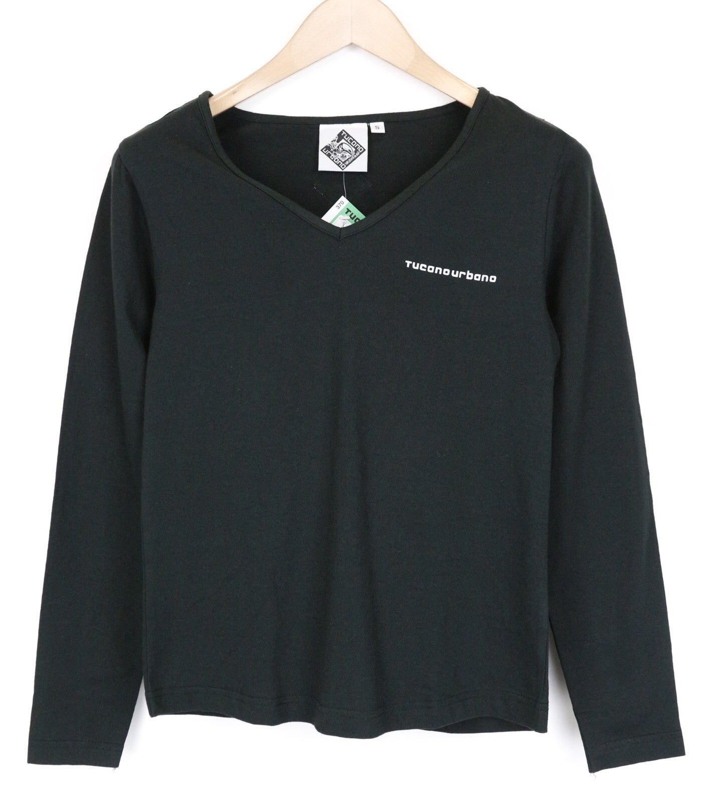 TUCANO URBANO T-TU Lady Womens T-Shirt S Black V-Neck Jersey Reflective